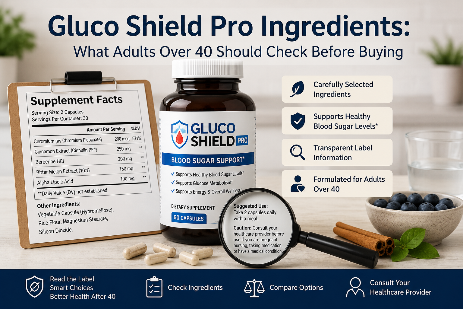 Gluco Shield Pro Ingredients: What Adults Over 40 Should Check Before Buying